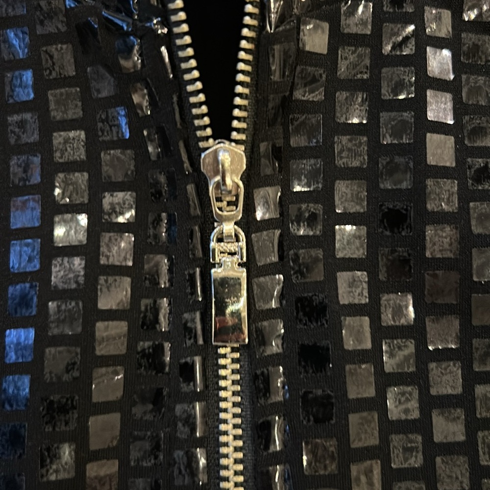Valentina Made in Korea Black Sequin Zip-Up Jacket - Picture 6 of 6